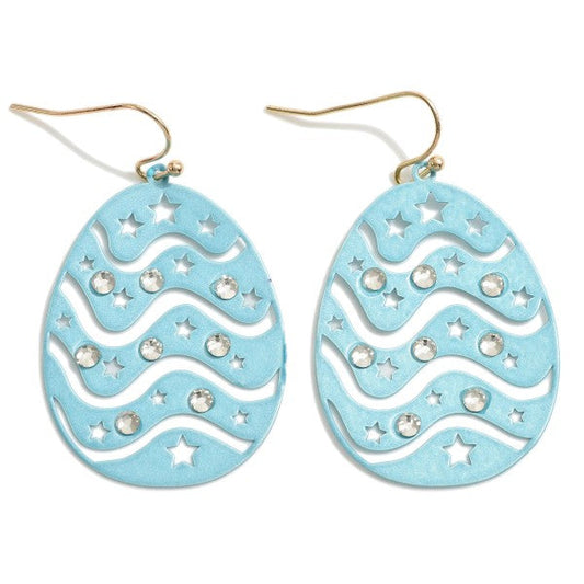 Blue Easter Egg Earrings