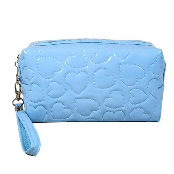 Blue Sweetheart Makeup Travel Bag