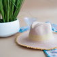 Seashell Pink Straw Fedora Hat