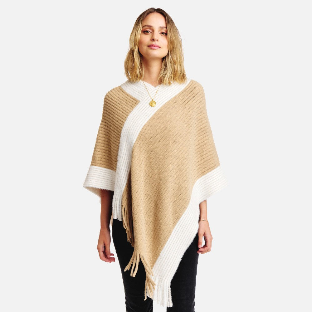 Caramel Cozy Chic Knit Poncho